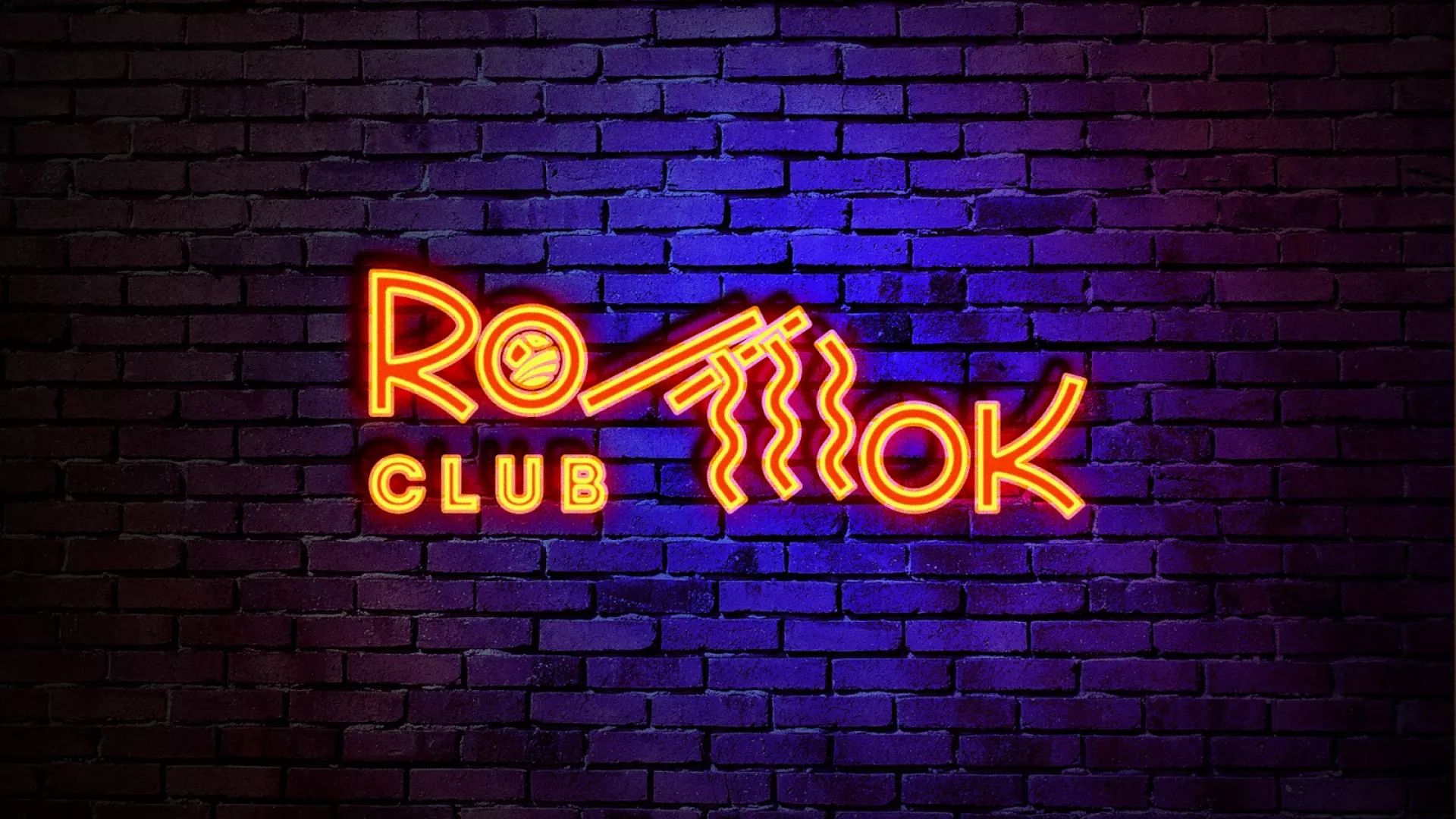 Разработка интерьерной вывески суши-бара «Roll Wok Club» в Гурьевске